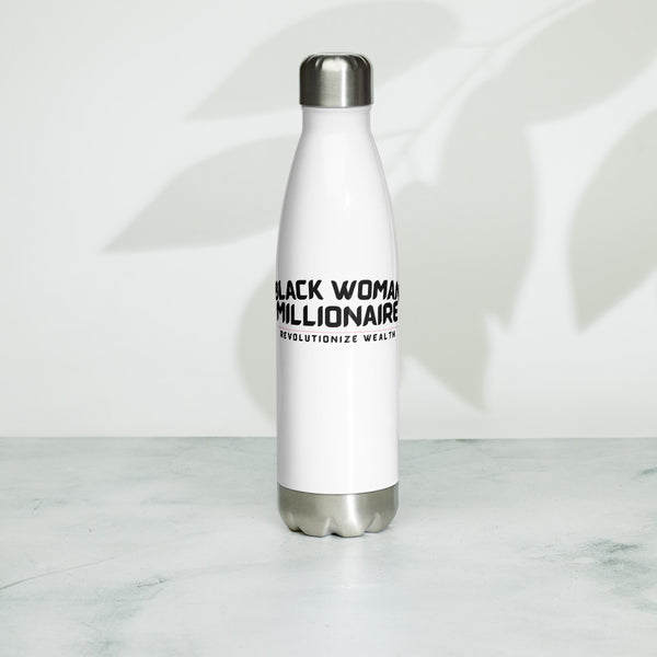 Black Woman Millionaire 17 oz Stainless Steel Water Bottle